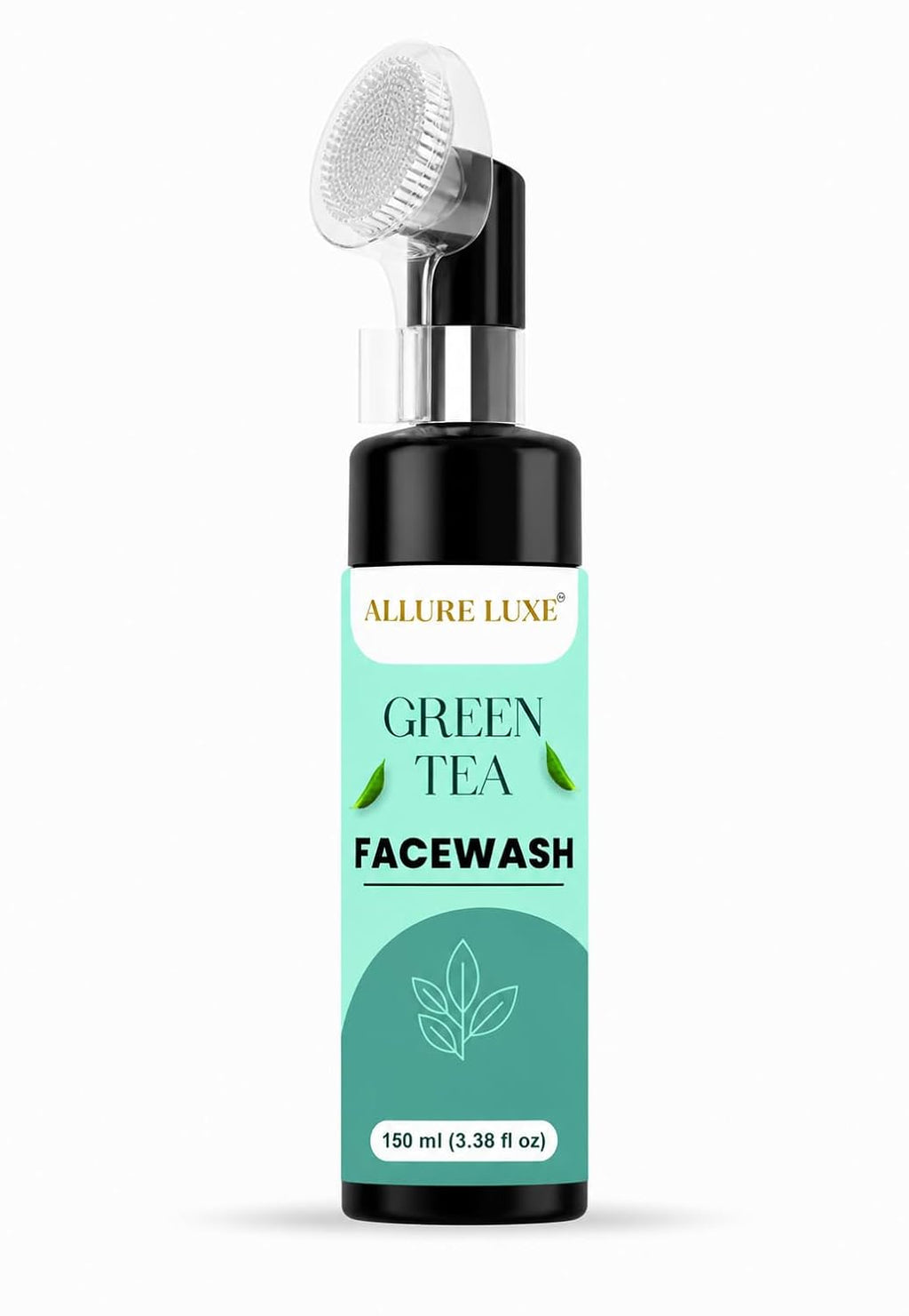 Allure Luxe Green Tea Face Wash with Built-In Soft Brush Applicator