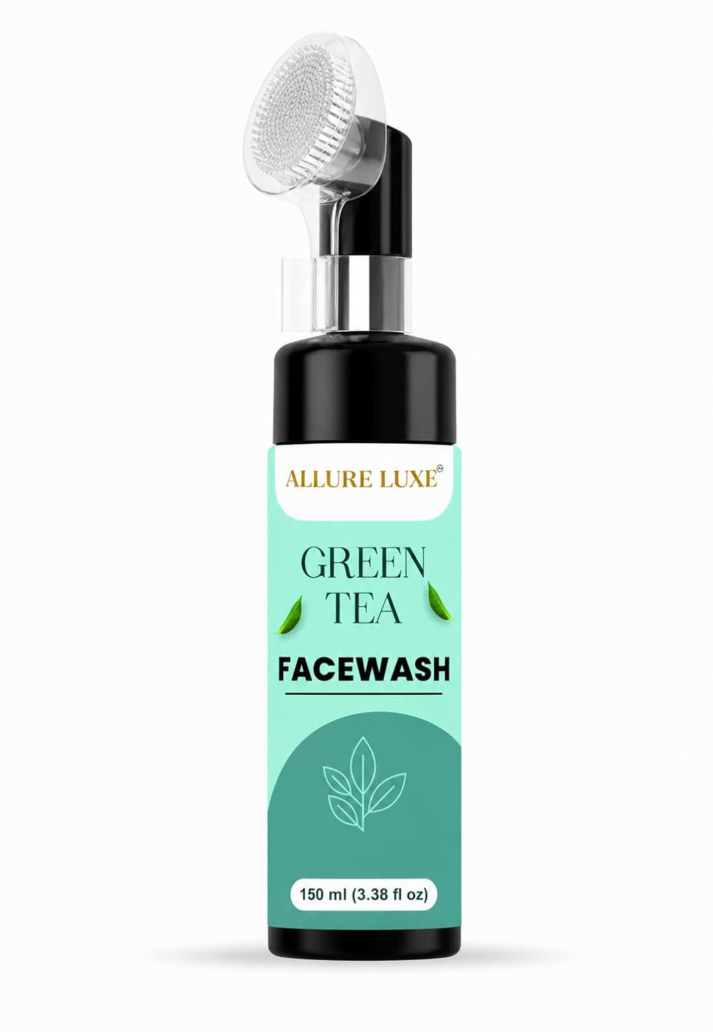 Allure Luxe Green Tea Face Wash with Built-In Soft Brush Applicator