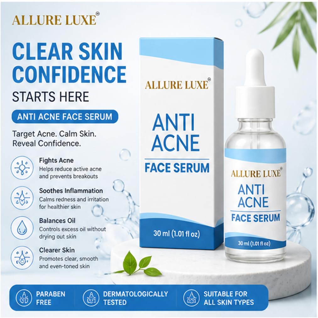Allure Luxe Anti Acne Face Serum for Clear & Smooth Looking Skin