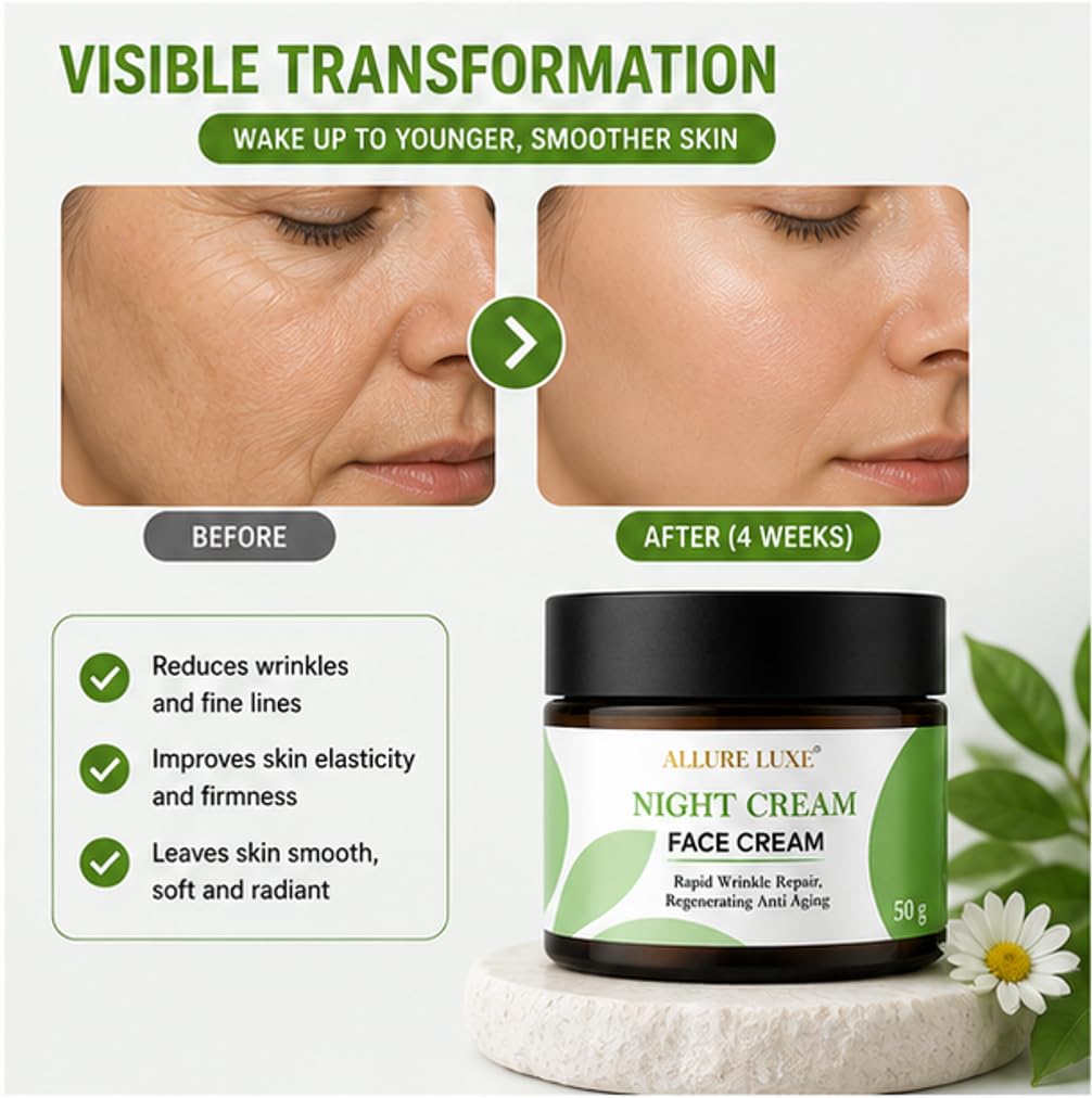 Allure Luxe Night Cream Face Moisturizer for Soft & Hydrated Skin