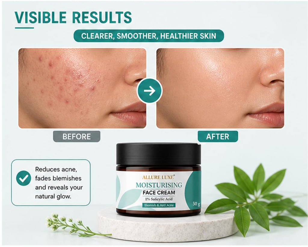 Allure Luxe Moisturising Face Cream with 1% Salicylic Acid