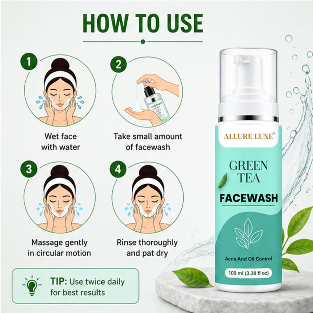 Allure Luxe Green Tea Face Wash