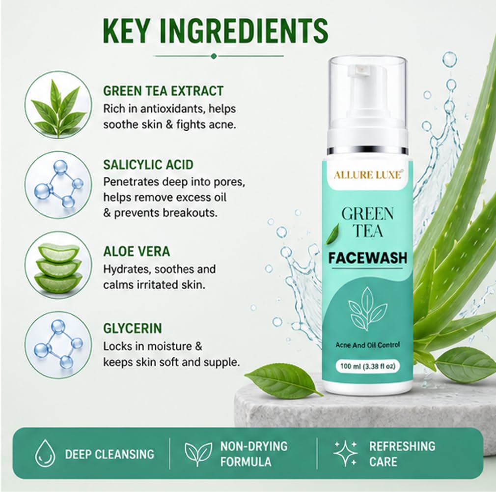 Allure Luxe Green Tea Face Wash