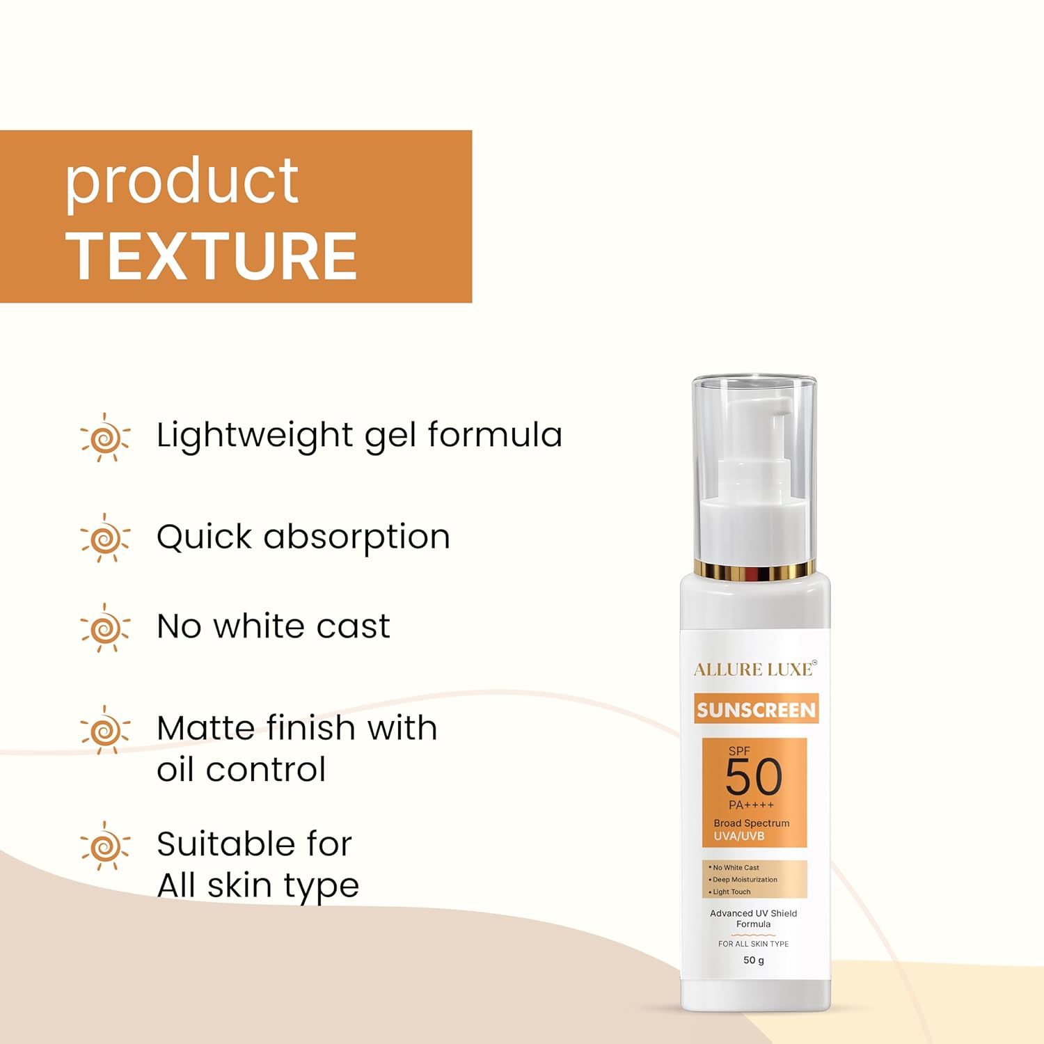 Allure Luxe Sunscreen SPF 50 PA++++