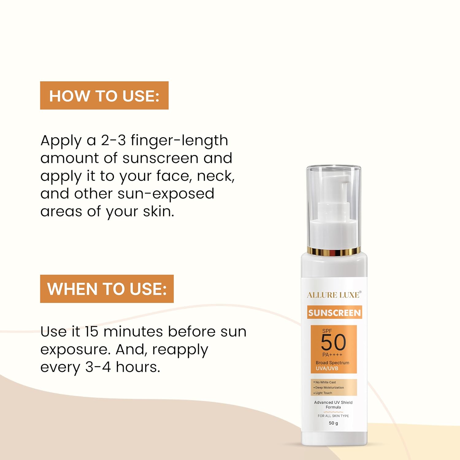 Allure Luxe Sunscreen SPF 50 PA++++