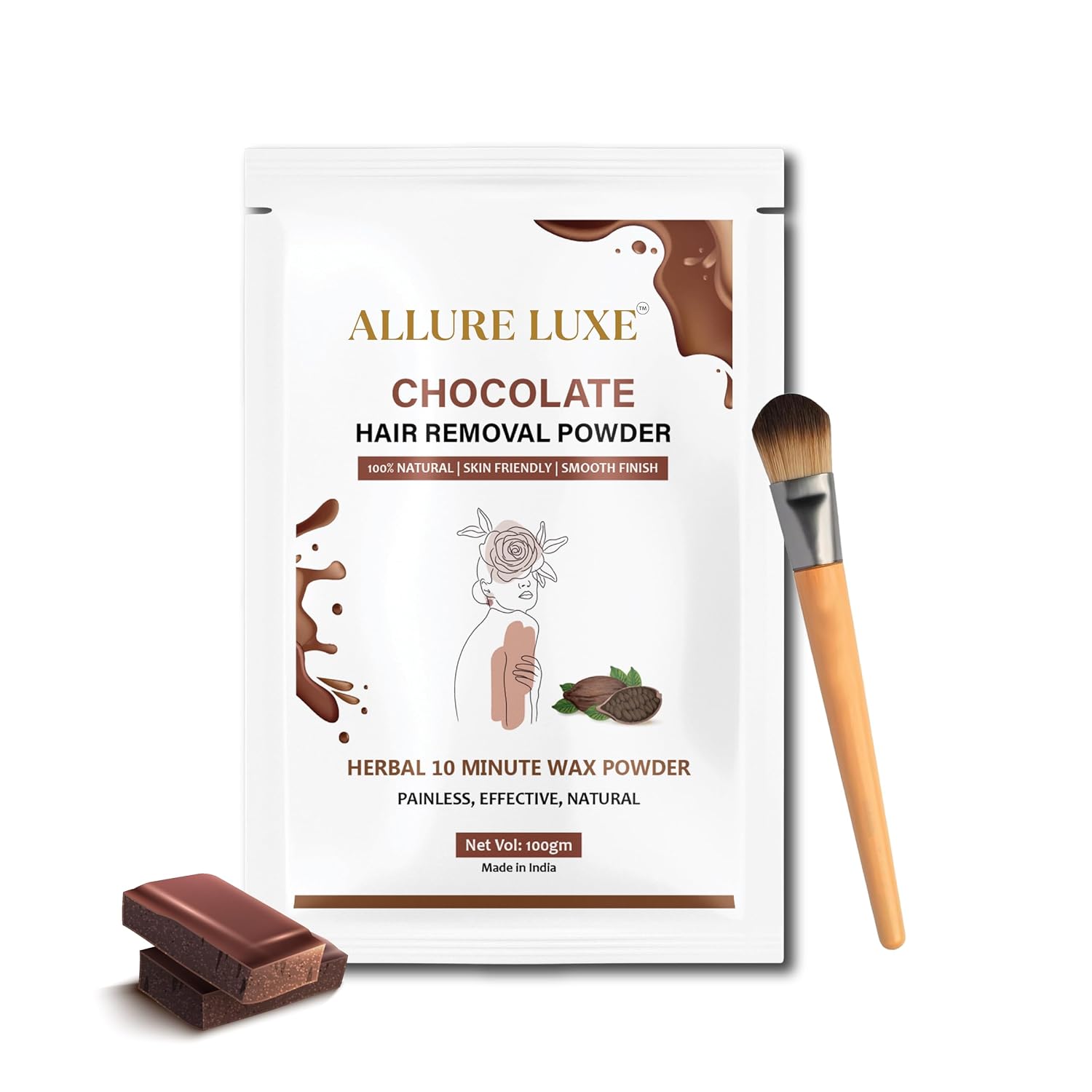 Allure Luxe Chocolate Hair Removal Powder