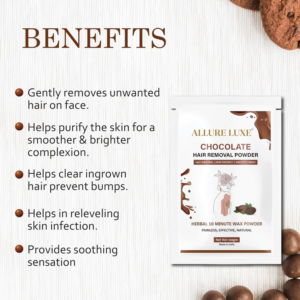Allure Luxe Chocolate Hair Removal Powder