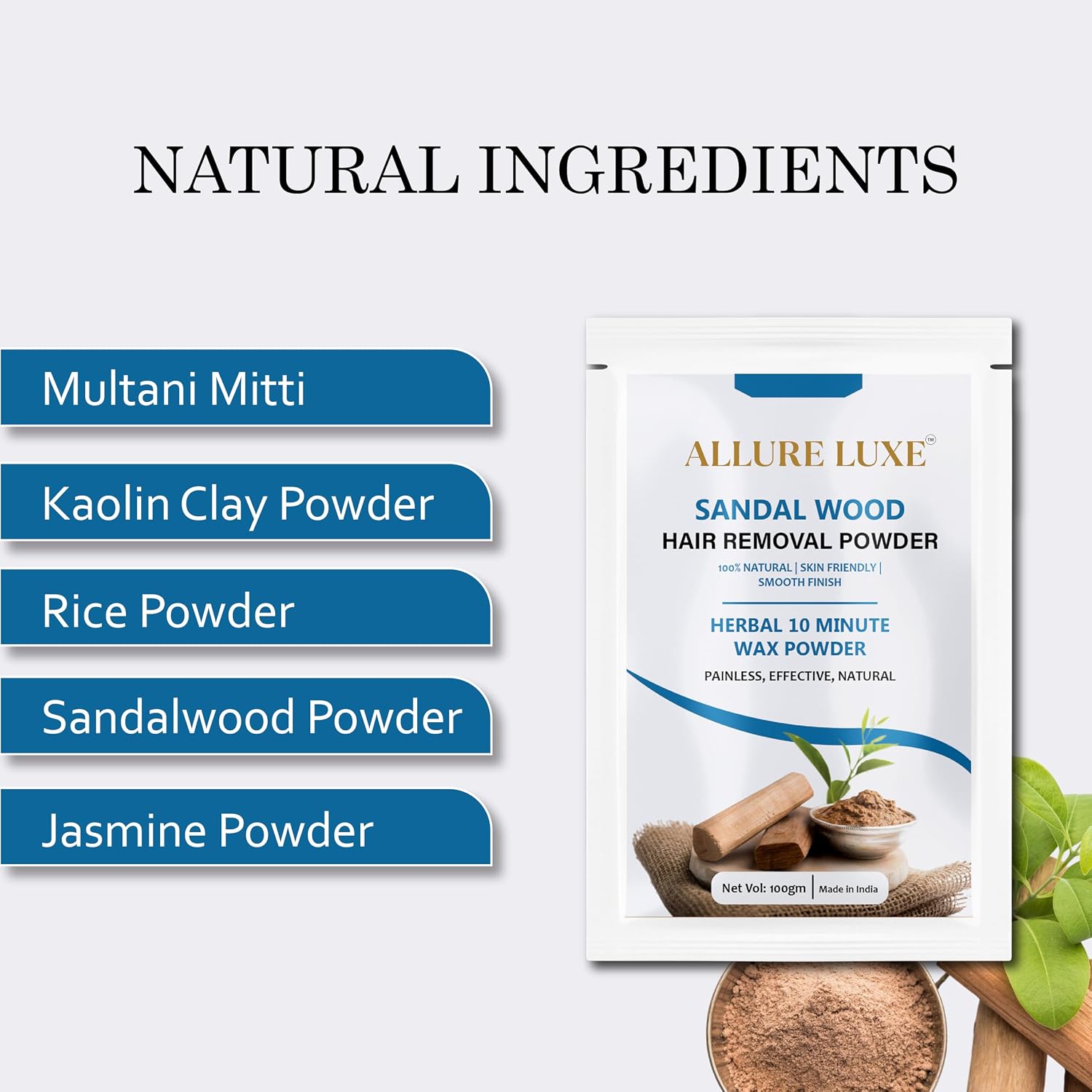 Allure Luxe Sandalwood Hair Removal Powder