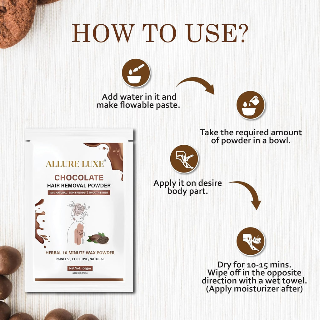 Allure Luxe Chocolate Hair Removal Powder