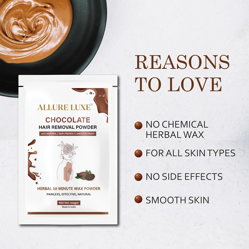Allure Luxe Chocolate Hair Removal Powder